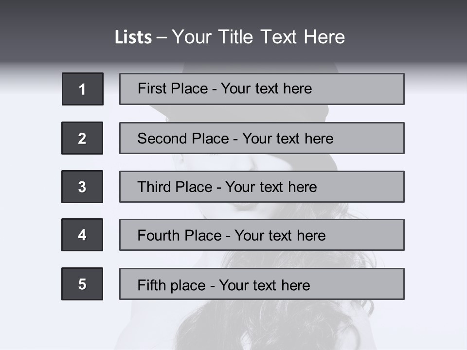 Women French Black PowerPoint Template