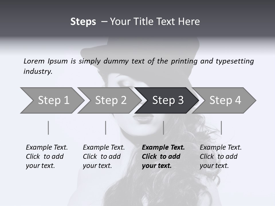 Women French Black PowerPoint Template