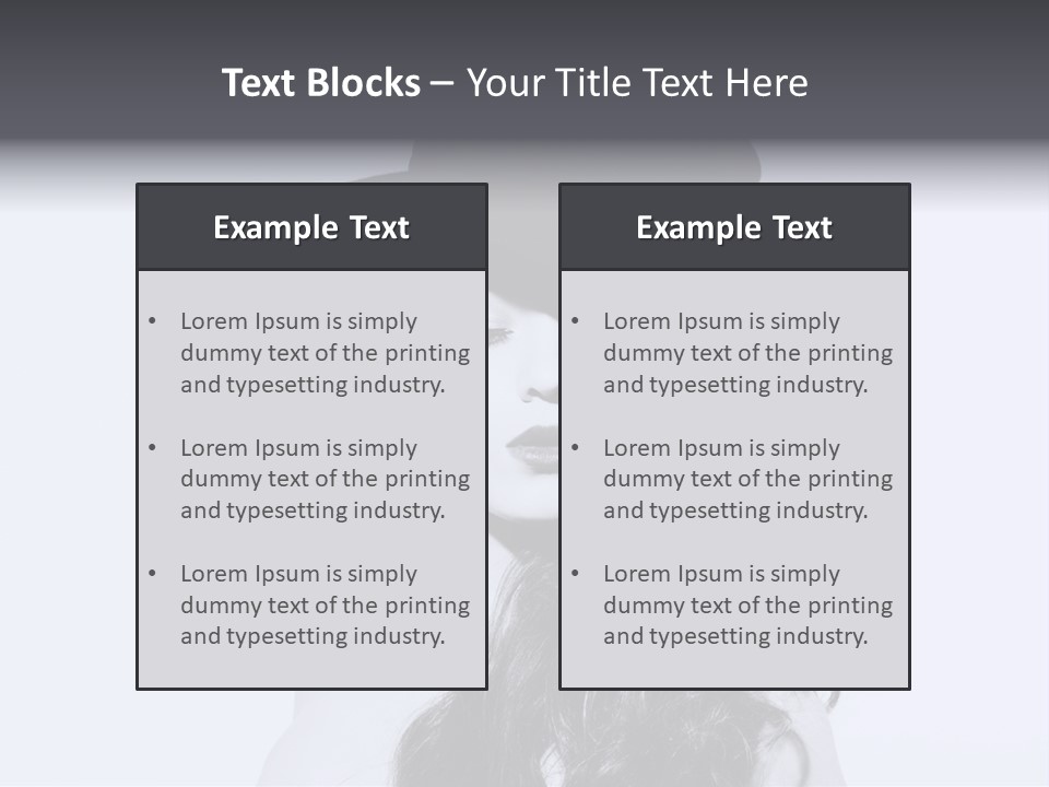 Women French Black PowerPoint Template