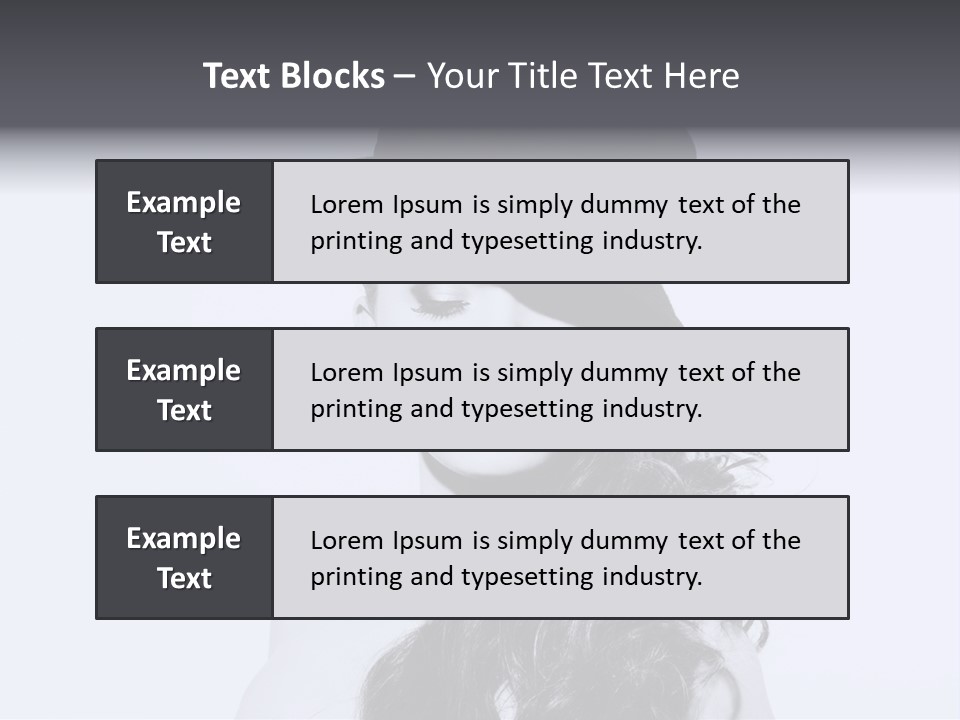 Women French Black PowerPoint Template