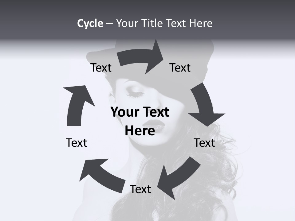 Women French Black PowerPoint Template