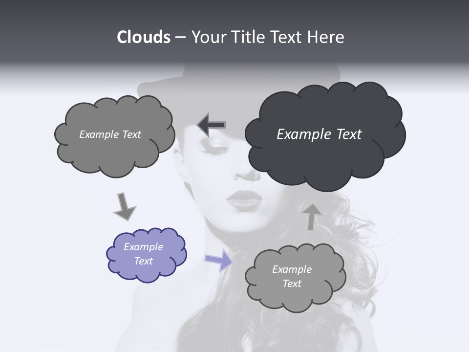 Women French Black PowerPoint Template