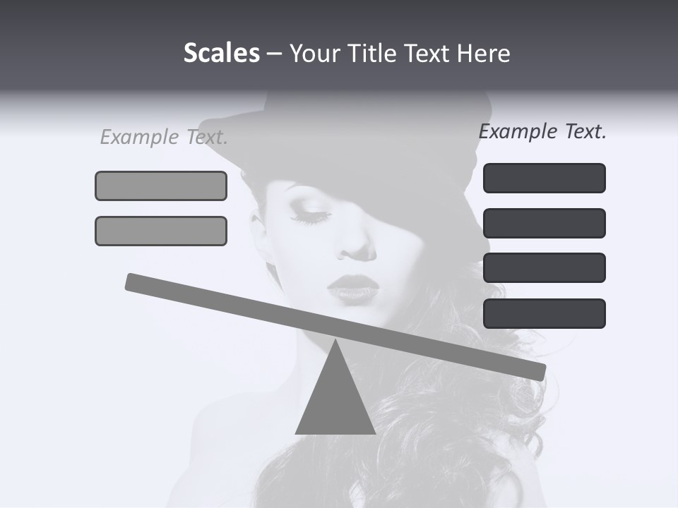 Women French Black PowerPoint Template