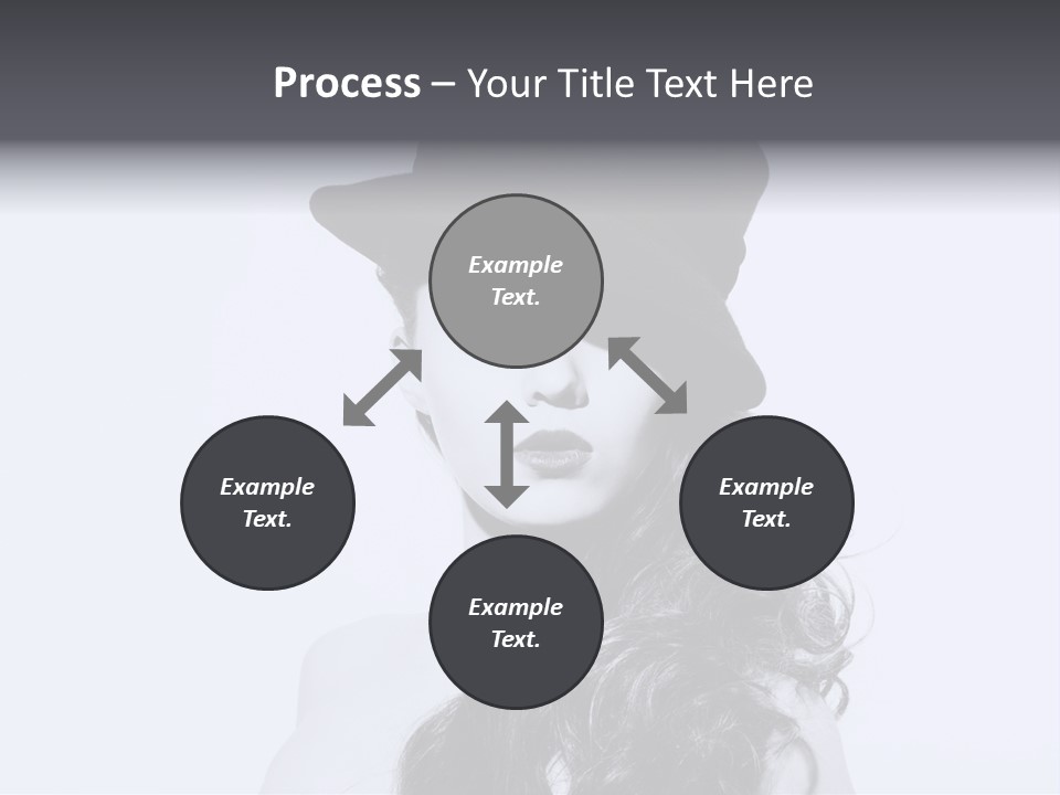 Women French Black PowerPoint Template