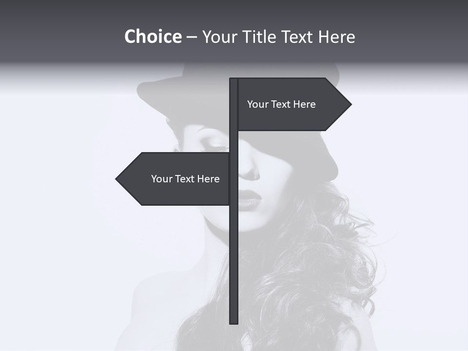 Women French Black PowerPoint Template