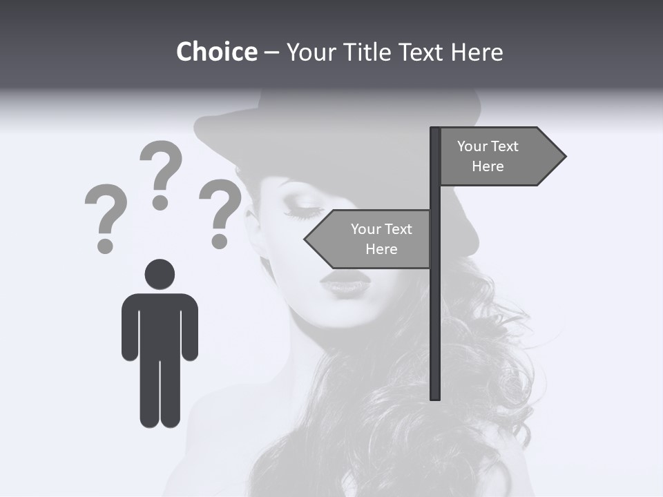 Women French Black PowerPoint Template