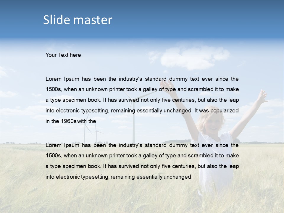 Electricity Sustainability Sustainable PowerPoint Template