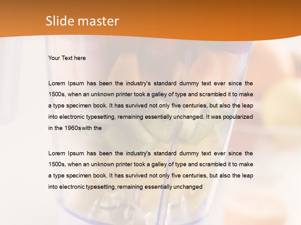 Blender Orange Healthy PowerPoint Template