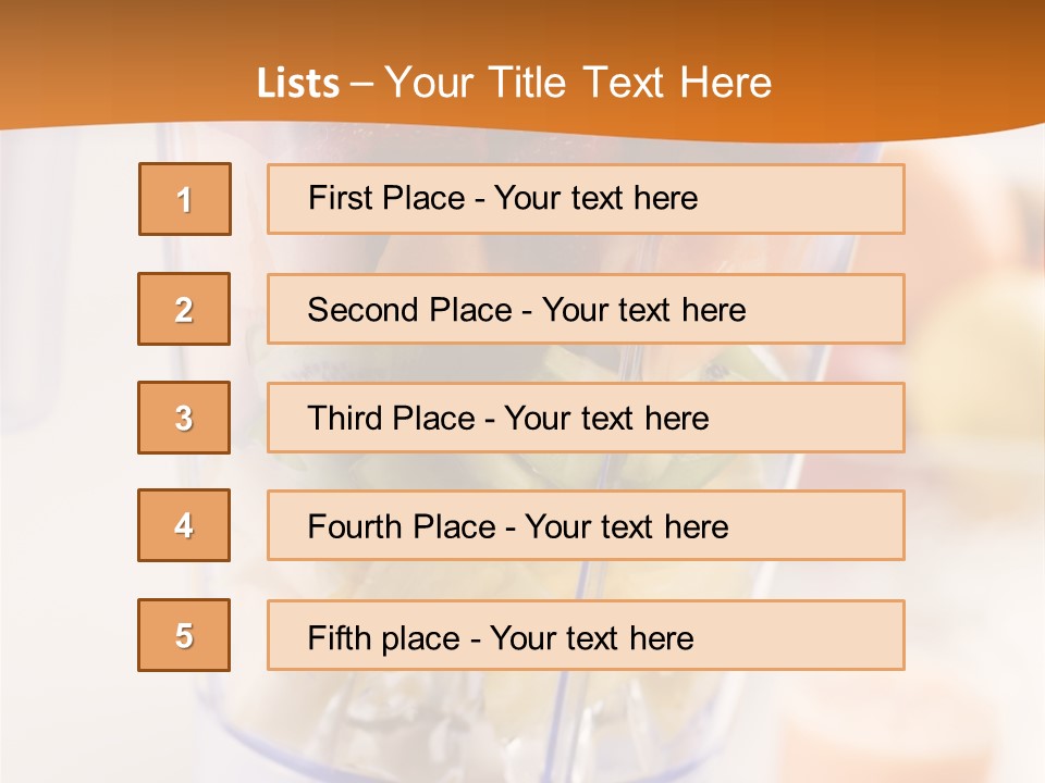Blender Orange Healthy PowerPoint Template