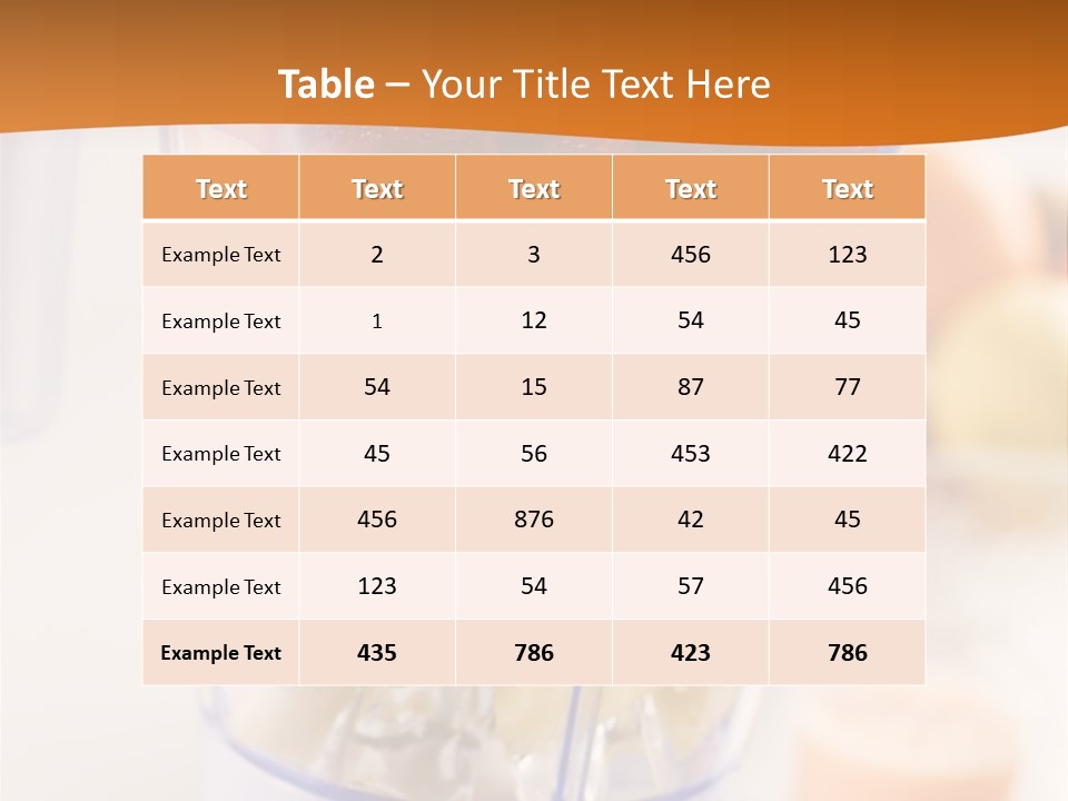 Blender Orange Healthy PowerPoint Template