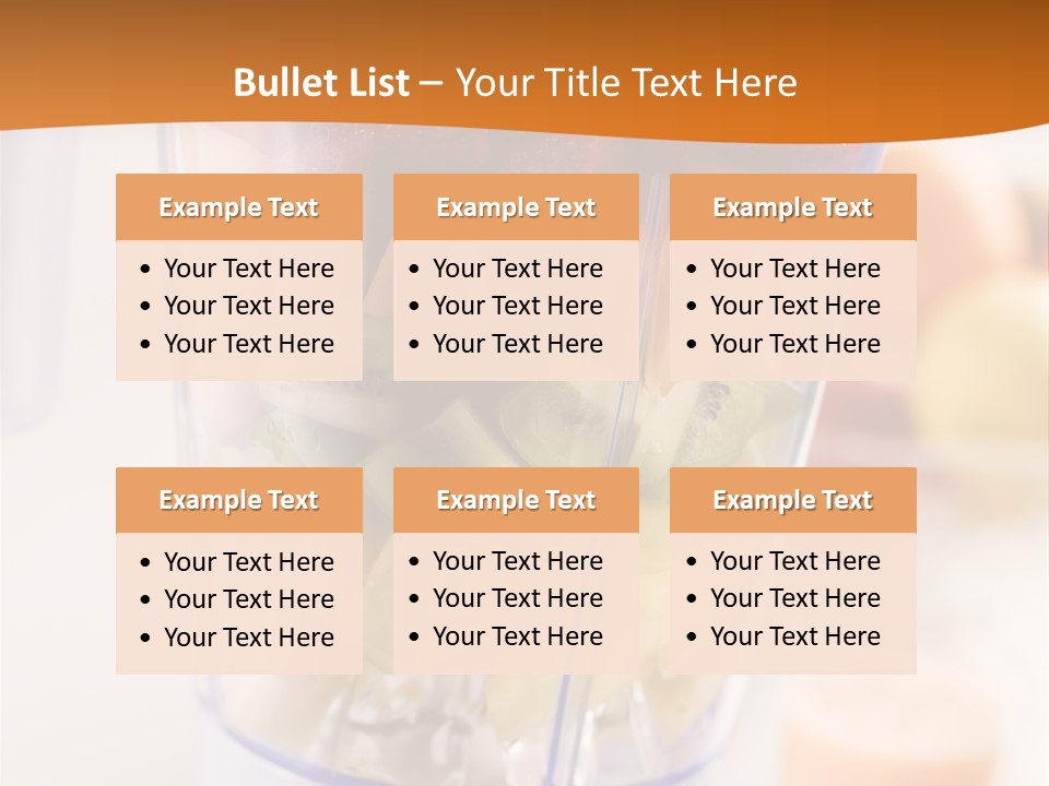 Blender Orange Healthy PowerPoint Template