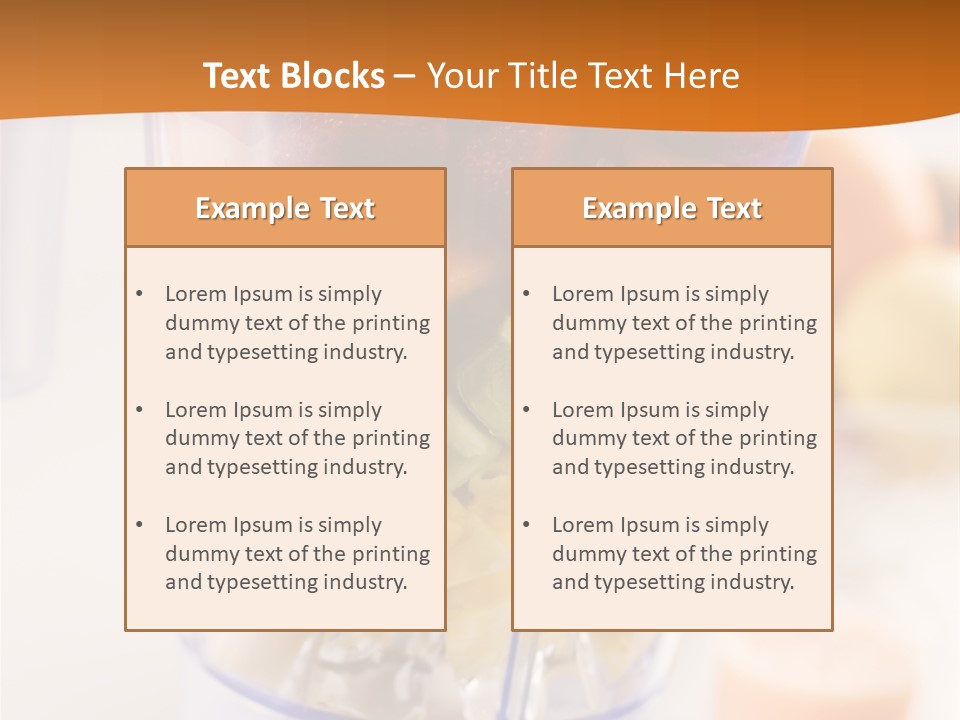 Blender Orange Healthy PowerPoint Template