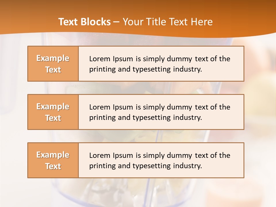 Blender Orange Healthy PowerPoint Template