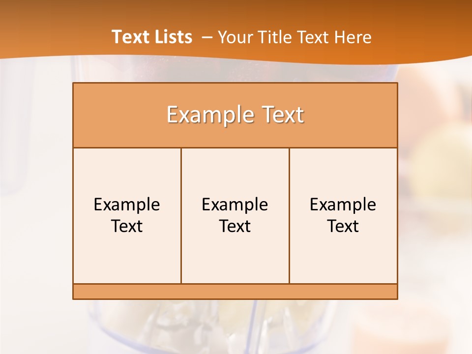 Blender Orange Healthy PowerPoint Template