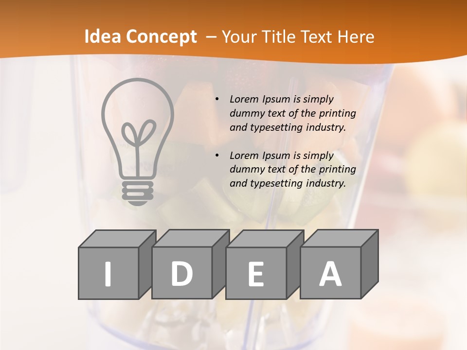 Blender Orange Healthy PowerPoint Template