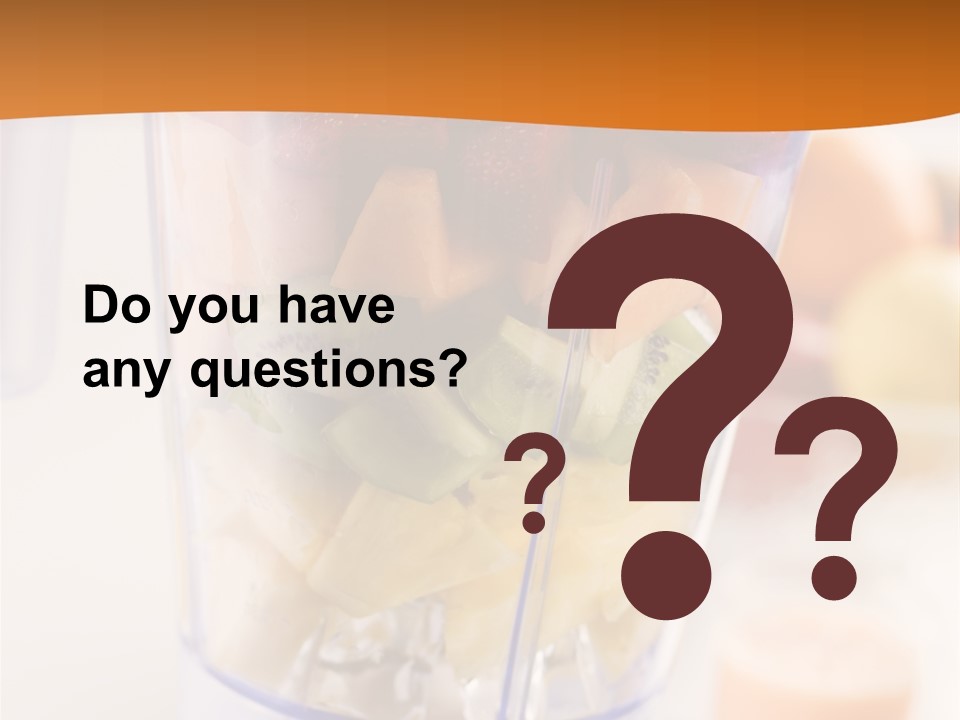 Blender Orange Healthy PowerPoint Template