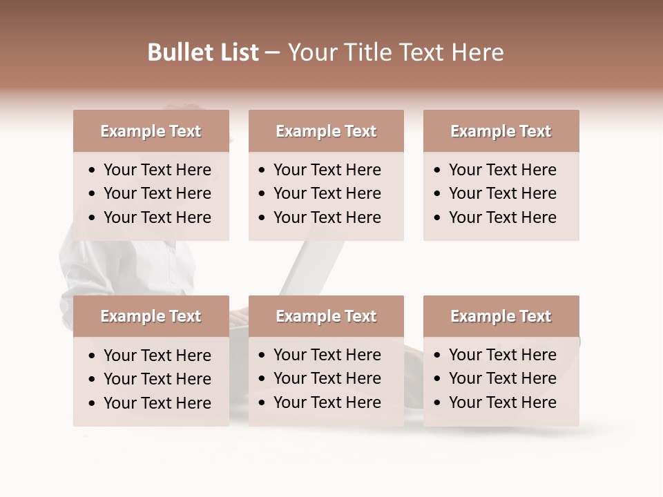 A Man Sitting On The Floor Using A Laptop Computer PowerPoint Template
