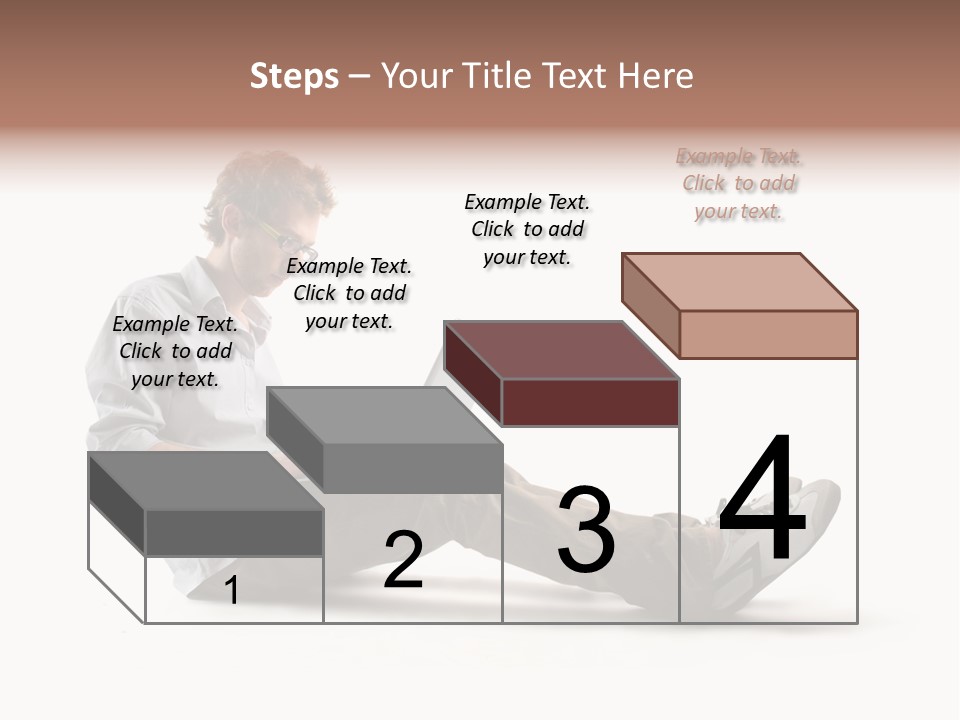 A Man Sitting On The Floor Using A Laptop Computer PowerPoint Template