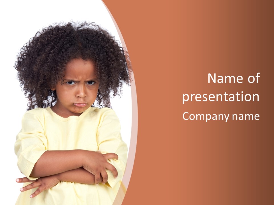 Hairstyle Expression Girl PowerPoint Template