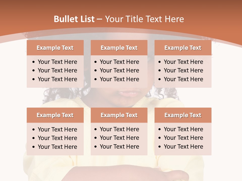 Hairstyle Expression Girl PowerPoint Template