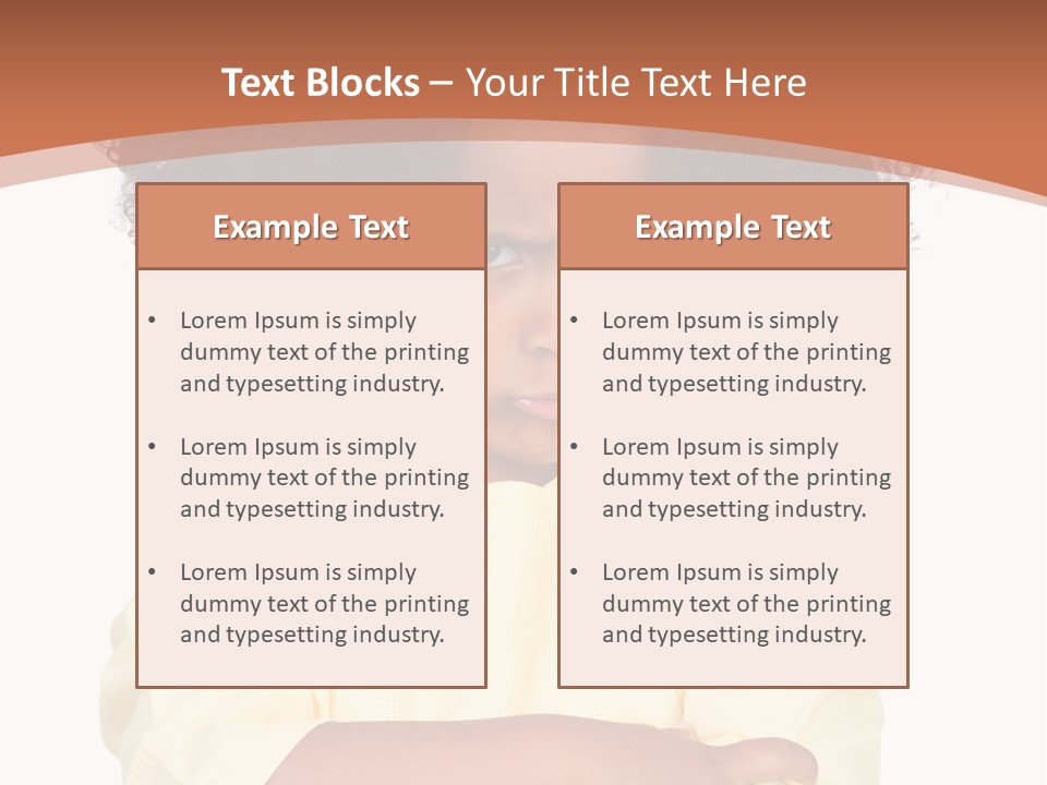 Hairstyle Expression Girl PowerPoint Template