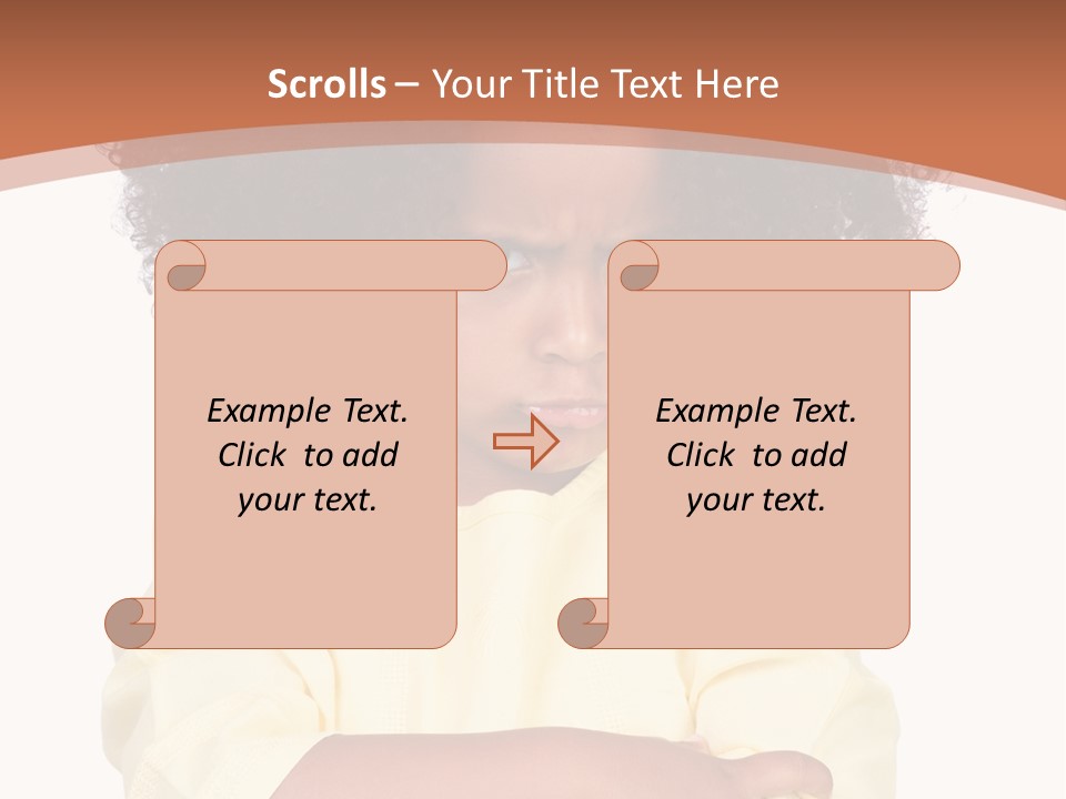 Hairstyle Expression Girl PowerPoint Template