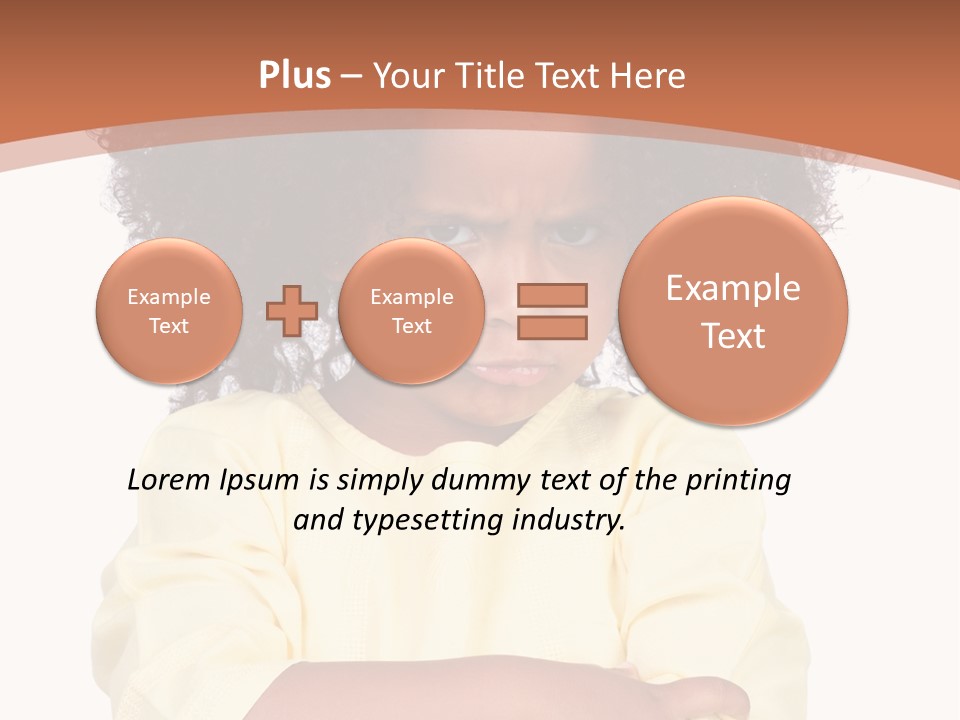 Hairstyle Expression Girl PowerPoint Template
