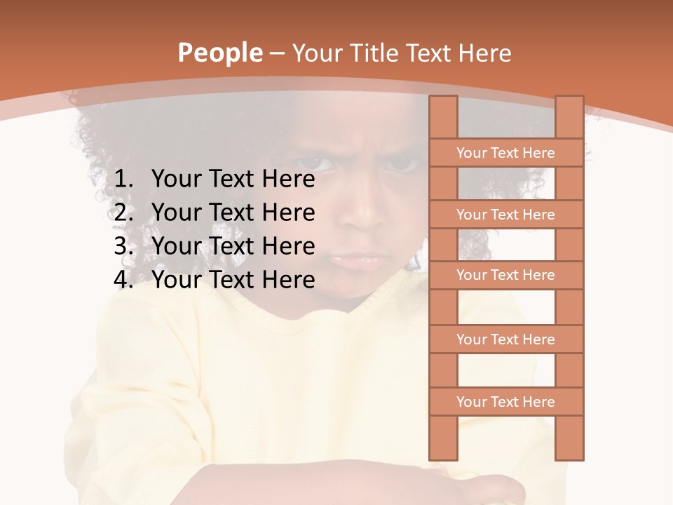 Hairstyle Expression Girl PowerPoint Template