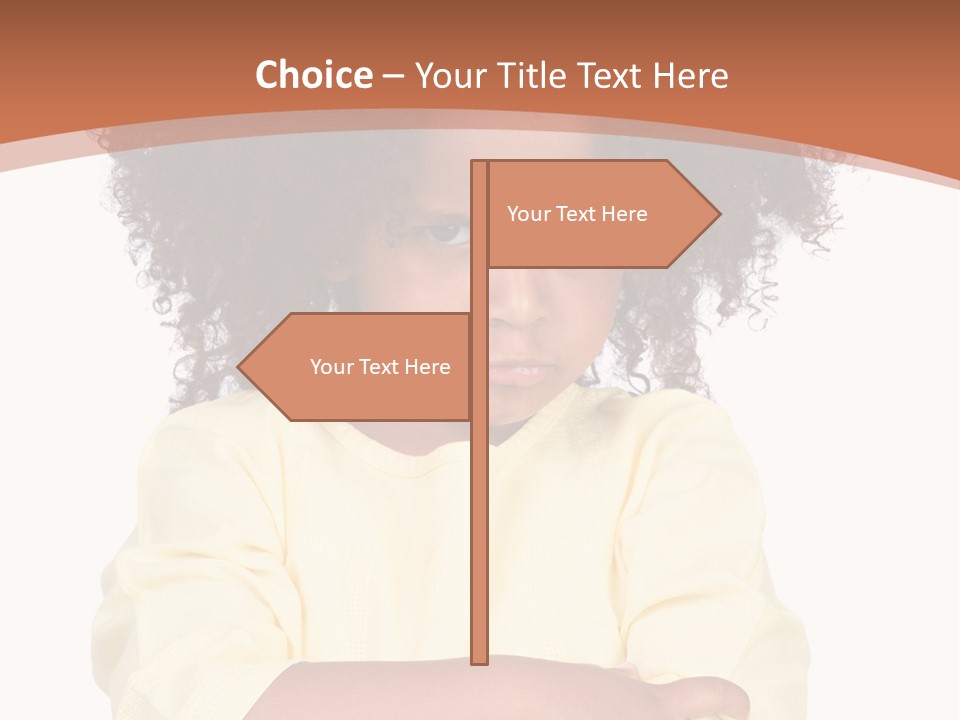 Hairstyle Expression Girl PowerPoint Template