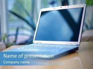 Computer Plant Reflection PowerPoint Template