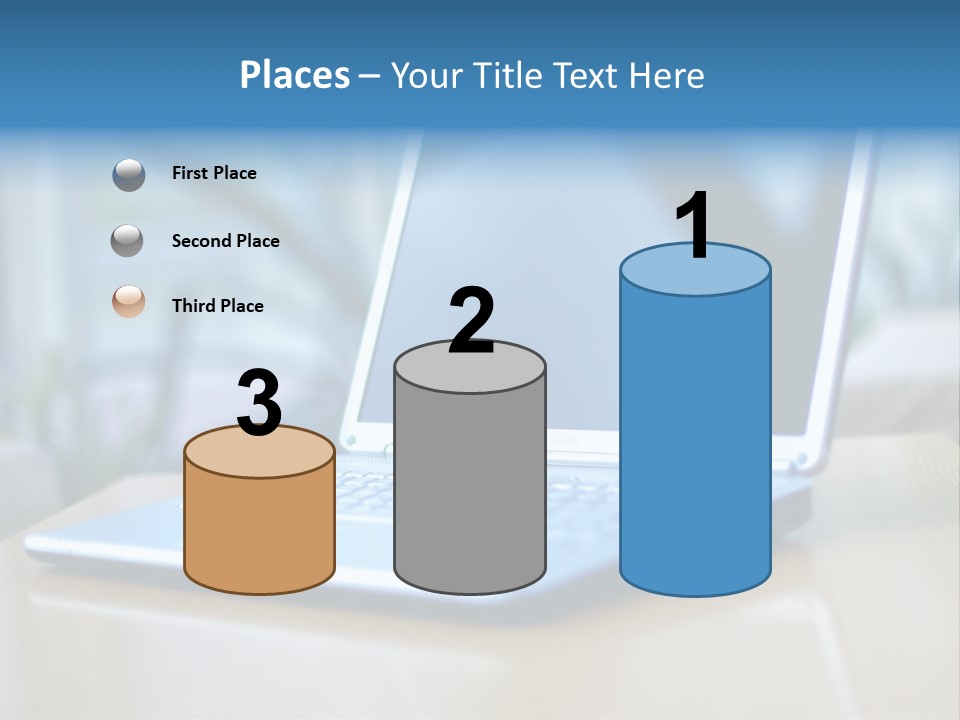 Computer Plant Reflection PowerPoint Template