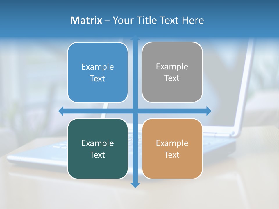 Computer Plant Reflection PowerPoint Template