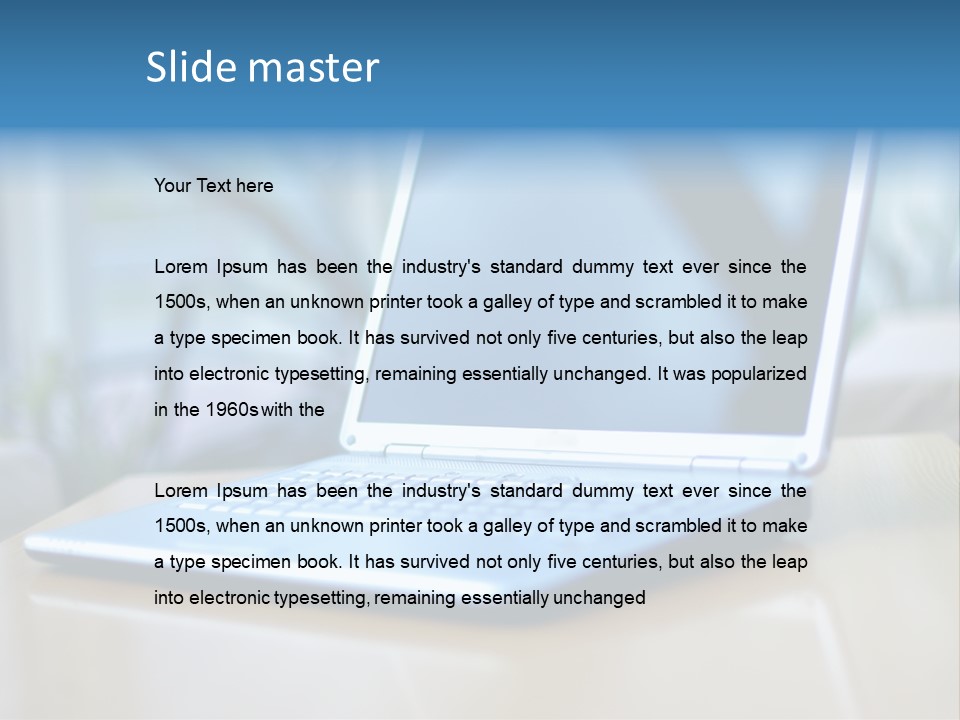 Computer Plant Reflection PowerPoint Template