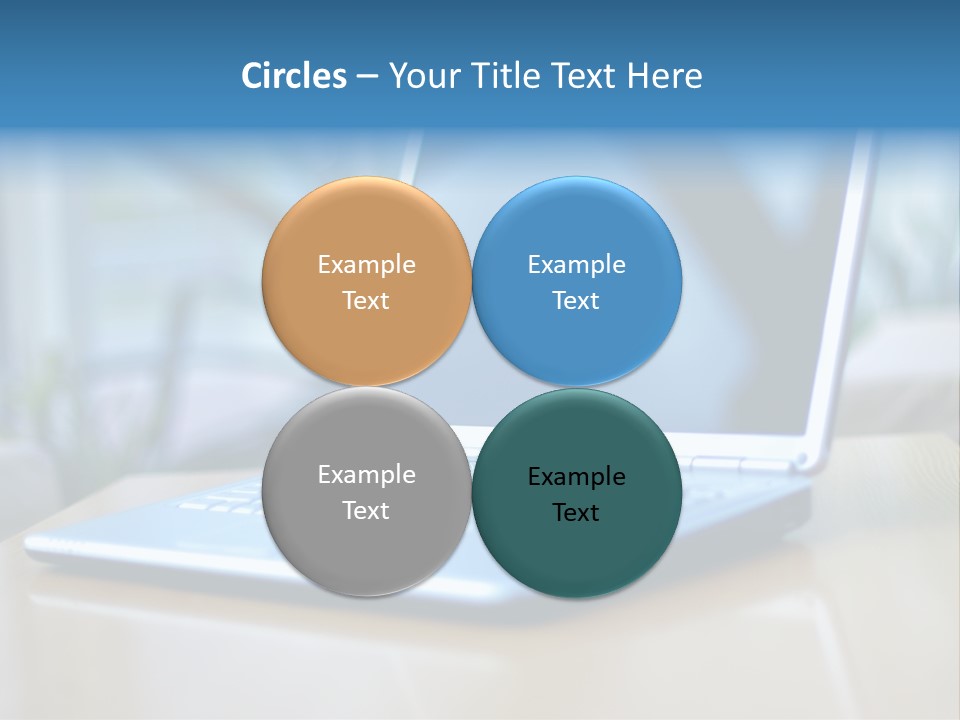 Computer Plant Reflection PowerPoint Template