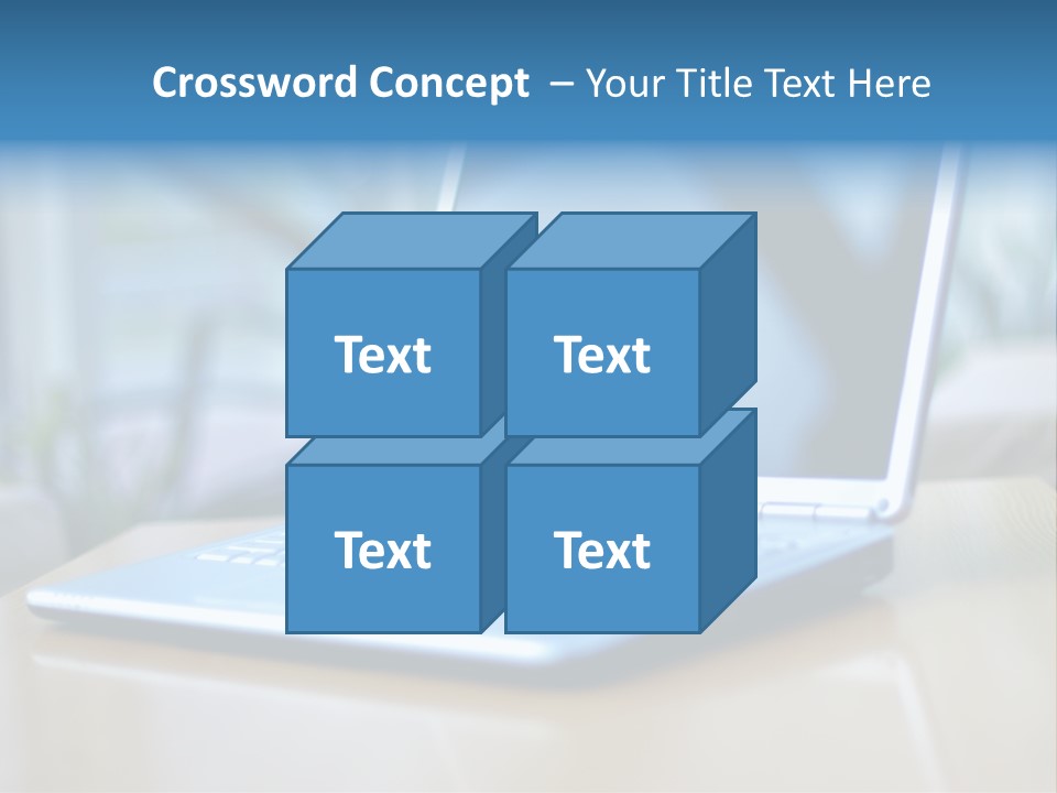 Computer Plant Reflection PowerPoint Template