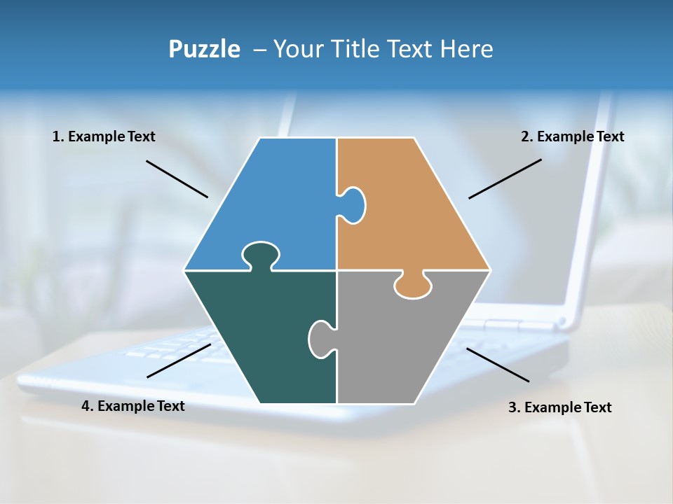 Computer Plant Reflection PowerPoint Template