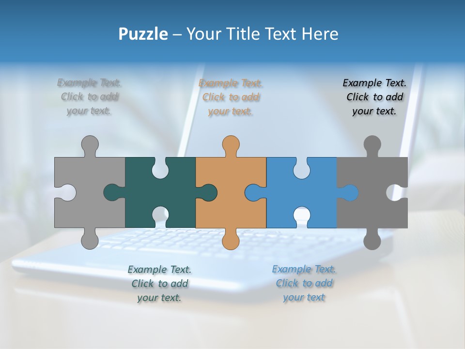 Computer Plant Reflection PowerPoint Template