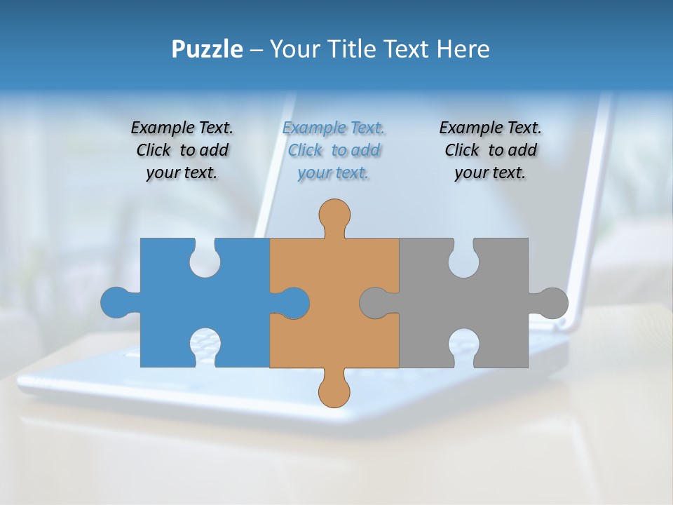 Computer Plant Reflection PowerPoint Template