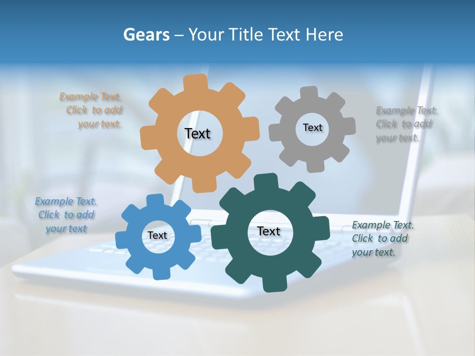 Computer Plant Reflection PowerPoint Template