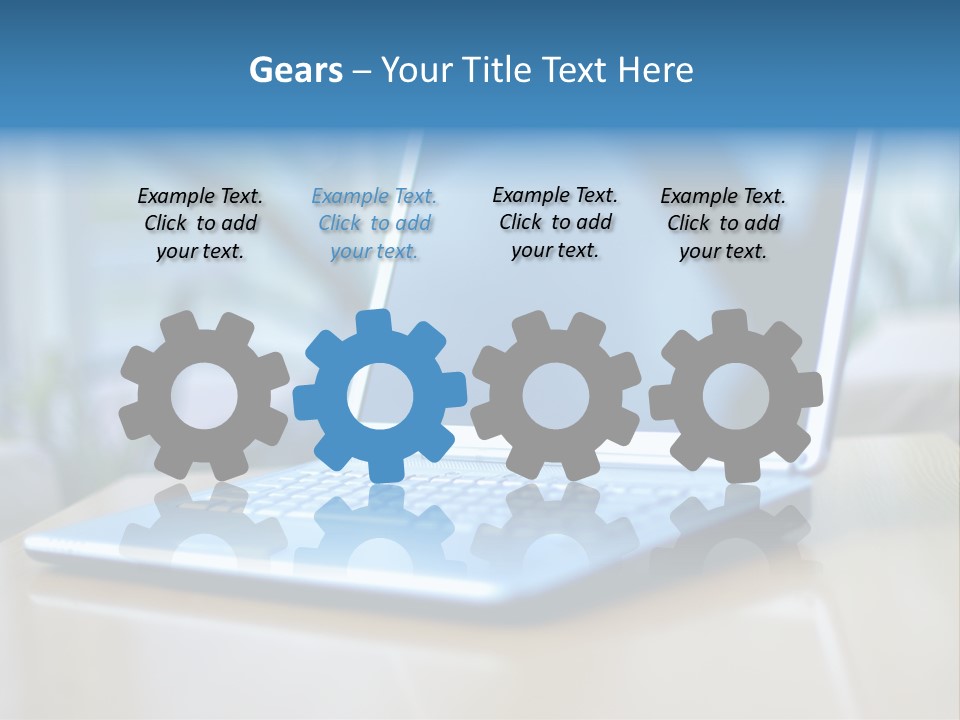 Computer Plant Reflection PowerPoint Template