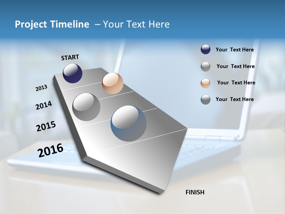 Computer Plant Reflection PowerPoint Template