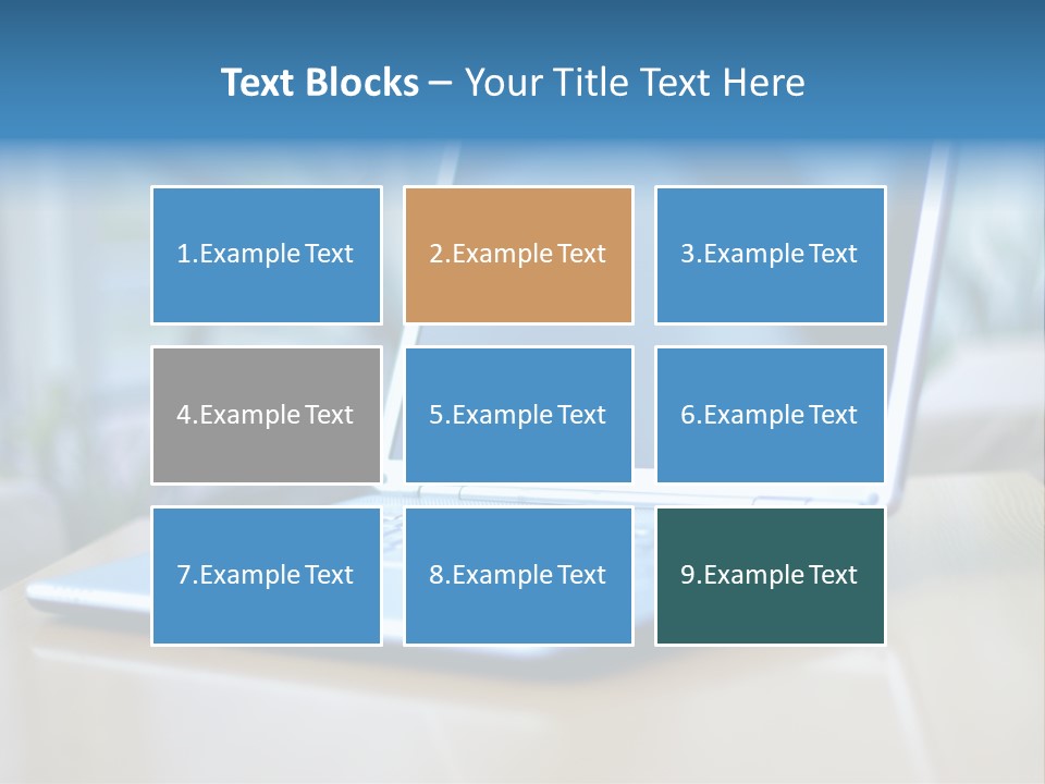 Computer Plant Reflection PowerPoint Template