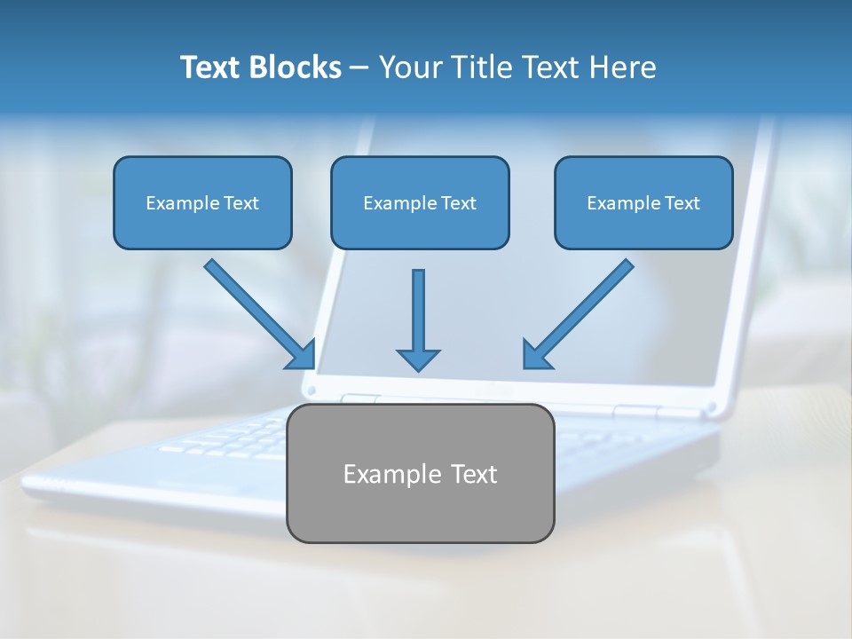 Computer Plant Reflection PowerPoint Template