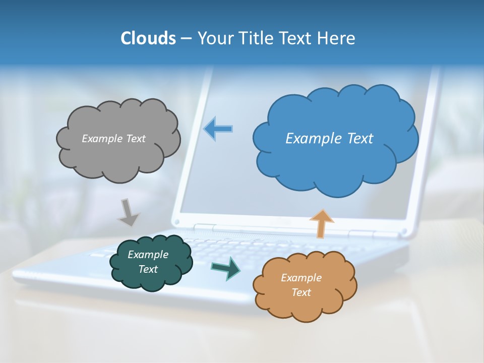Computer Plant Reflection PowerPoint Template
