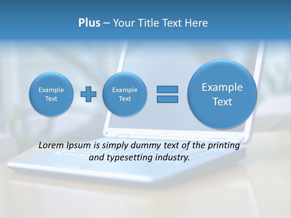 Computer Plant Reflection PowerPoint Template