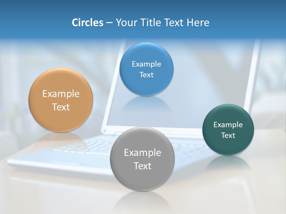 Computer Plant Reflection PowerPoint Template