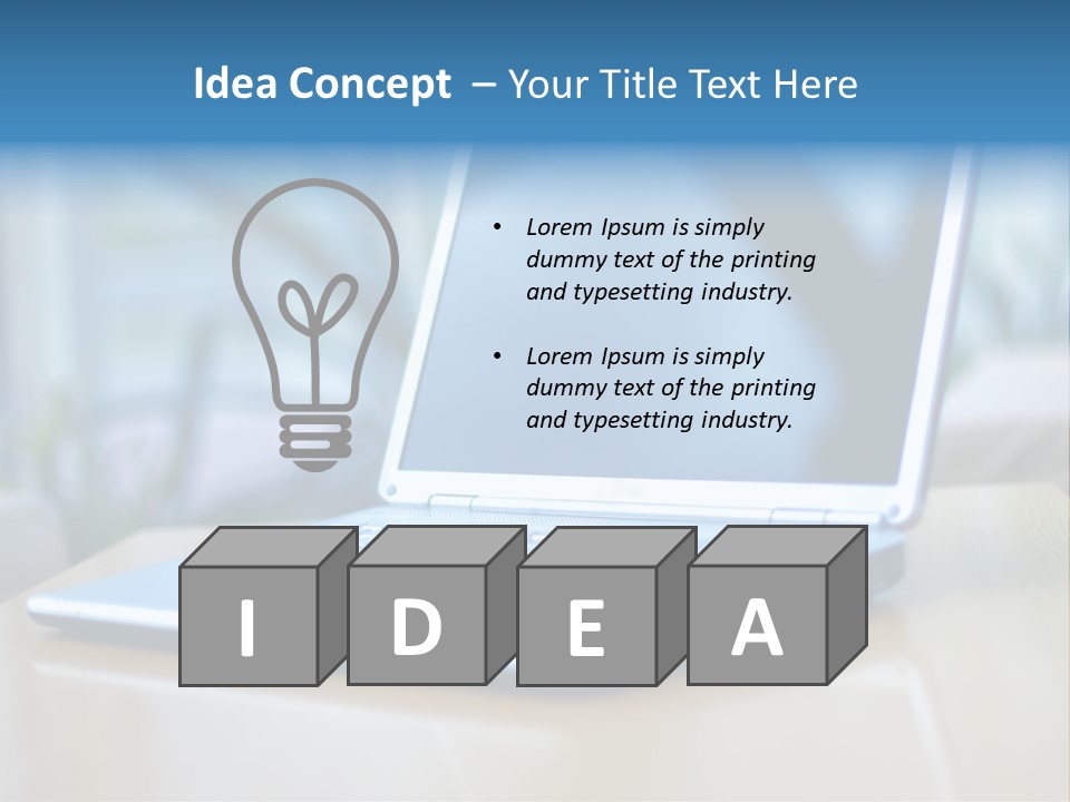 Computer Plant Reflection PowerPoint Template