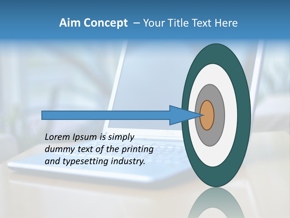 Computer Plant Reflection PowerPoint Template