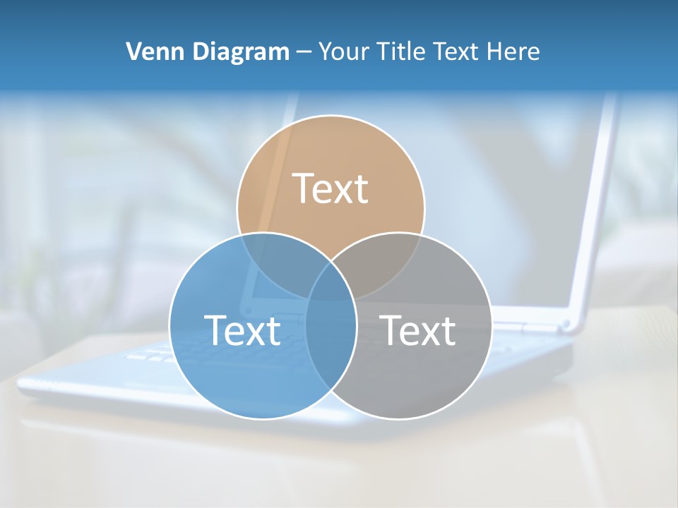 Computer Plant Reflection PowerPoint Template