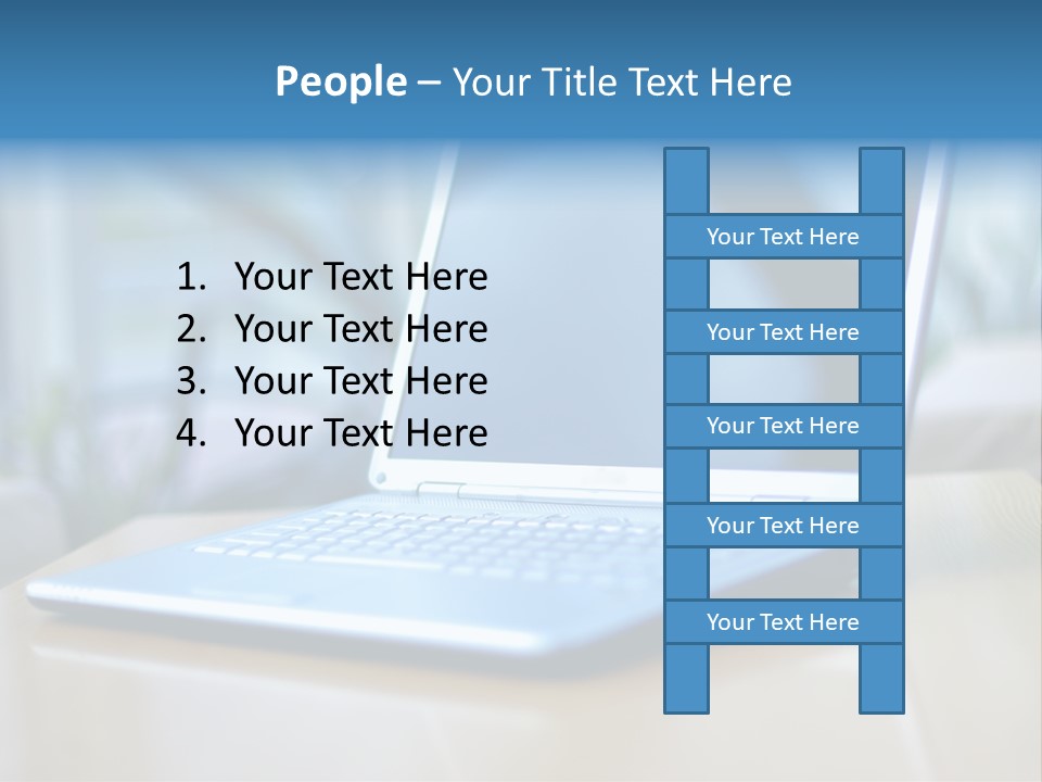 Computer Plant Reflection PowerPoint Template